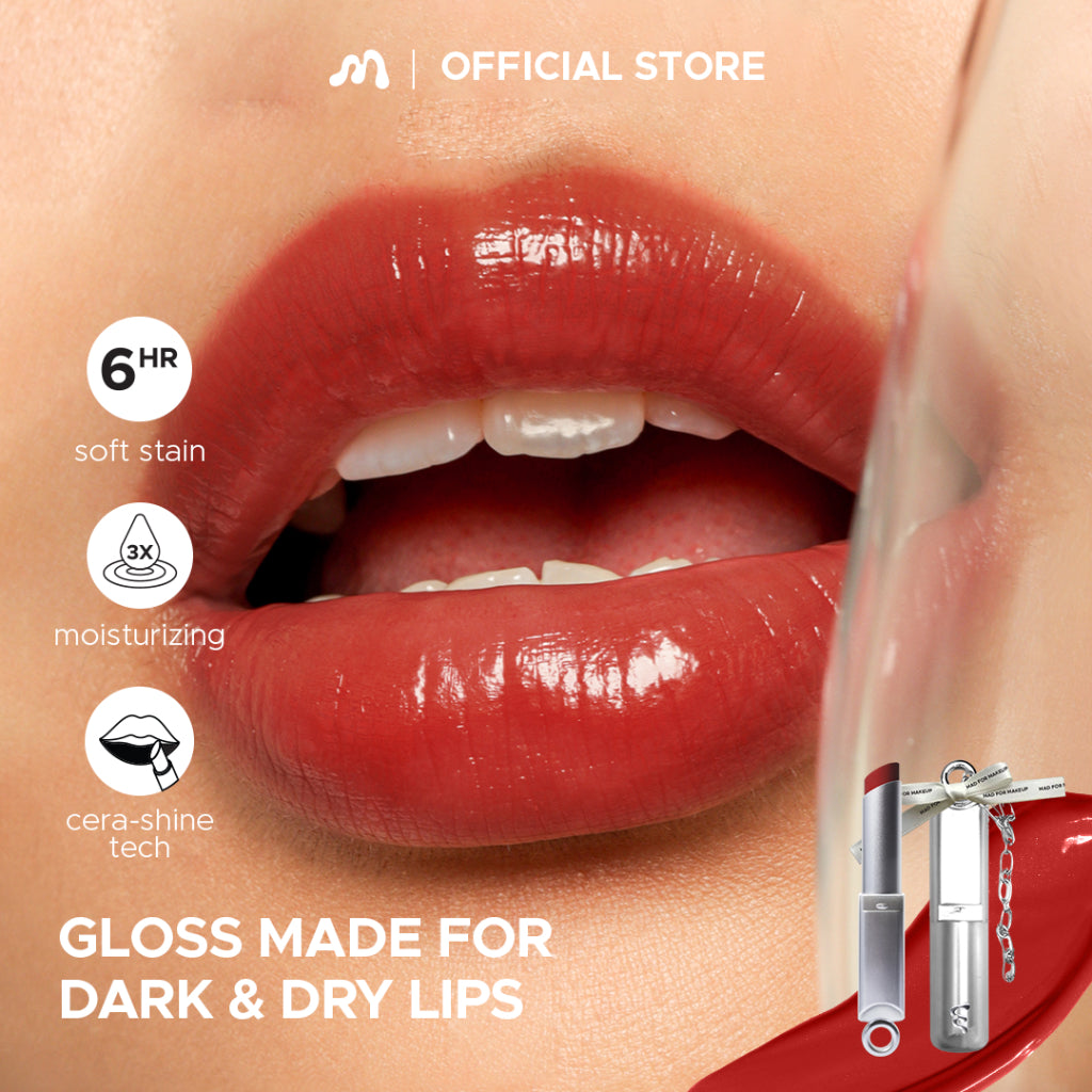 Mad For Makeup #GlassNotGloss 6HR Soft Stain + Cera-shine Tech Gloss Balm Ink Like Air Glasstick